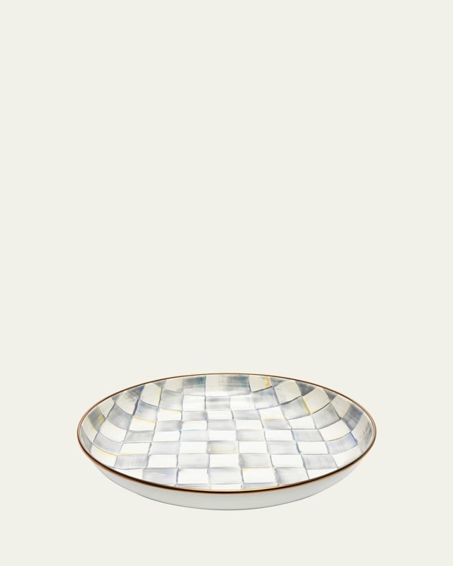 13.75" Sterling Check Enamel Abundant Bowl